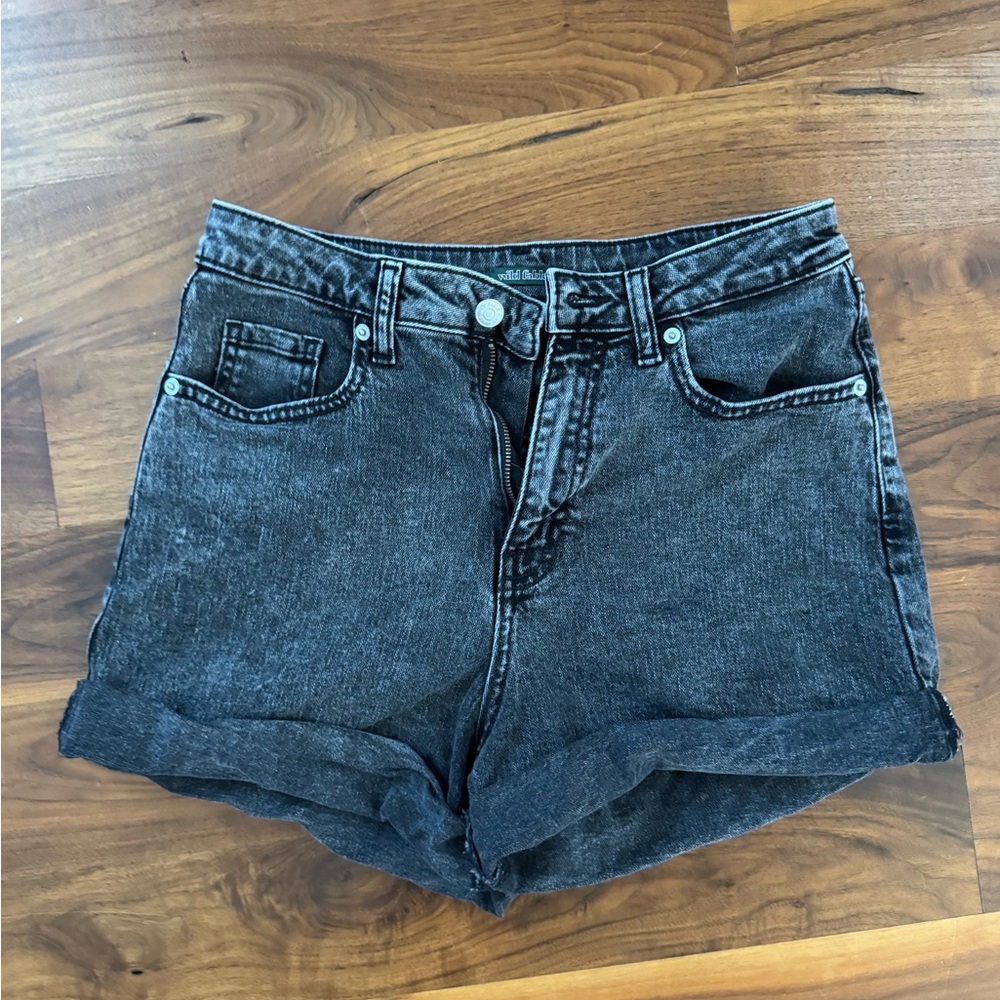 Women's Black Denim Shorts